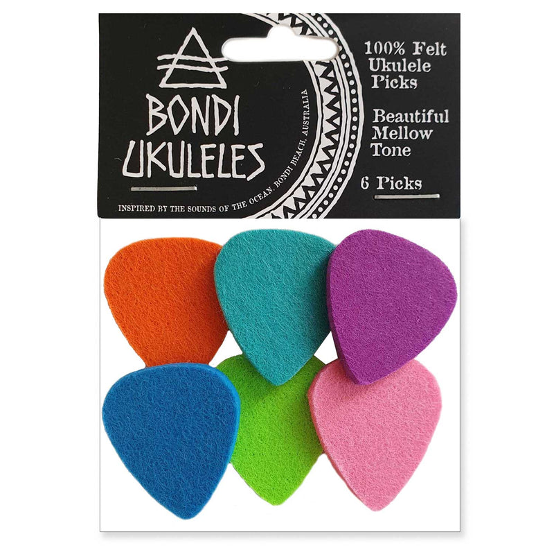 Felt Picks For Ukulele - 6 Pack