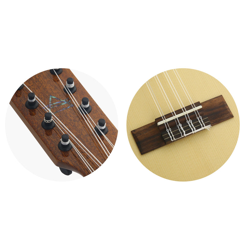 8 String Spruce & Ebony Electric Tenor Ukulele