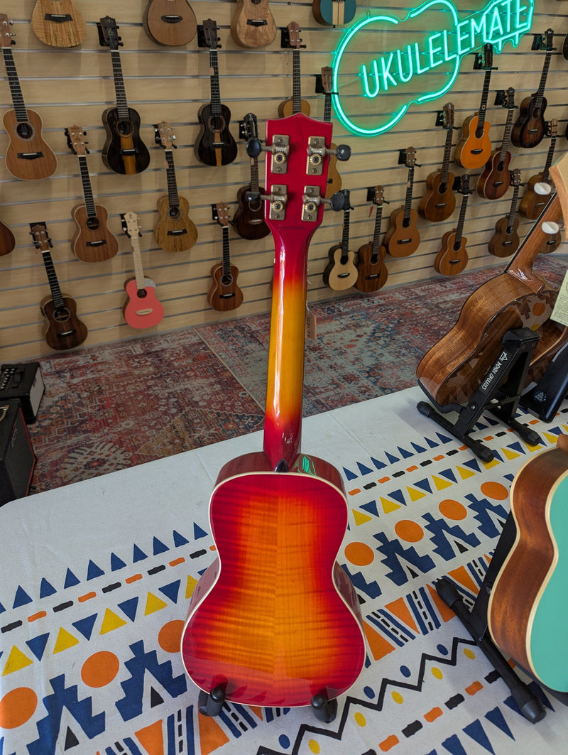 Kala Flamed Maple Concert - Cherry Burst