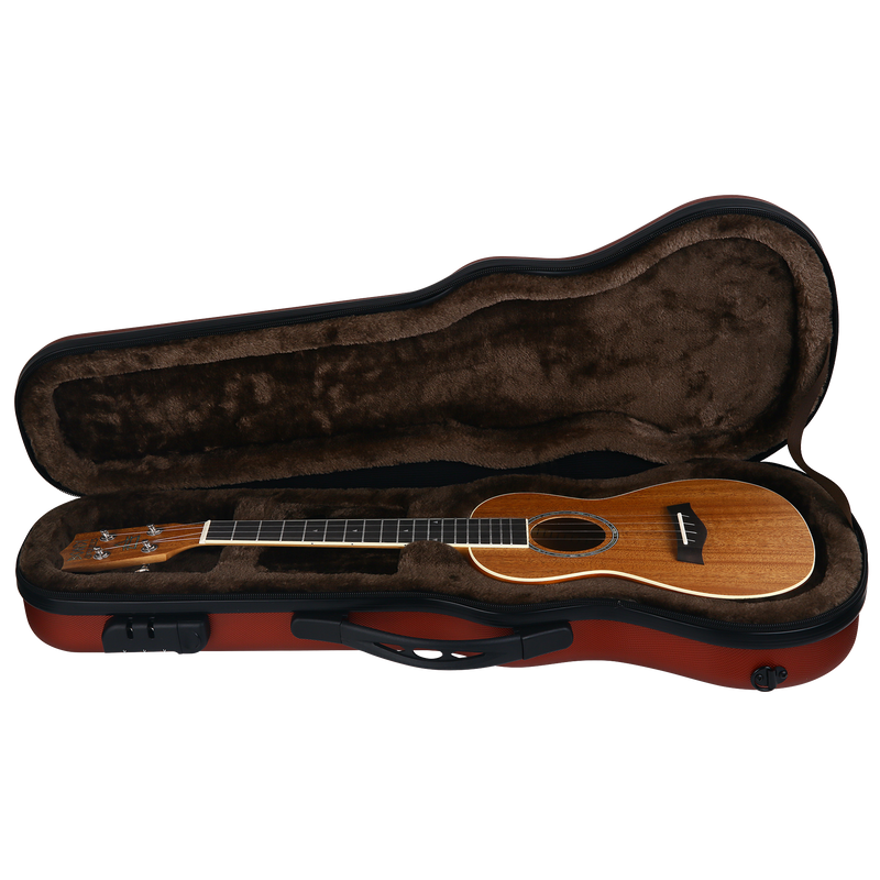 Bondi Shock-Rock Tenor Ukulele Hard Case - Red