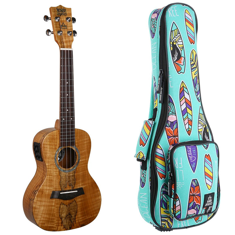 Bondi Spalted Maple Concert Electric Ukulele Left Handed