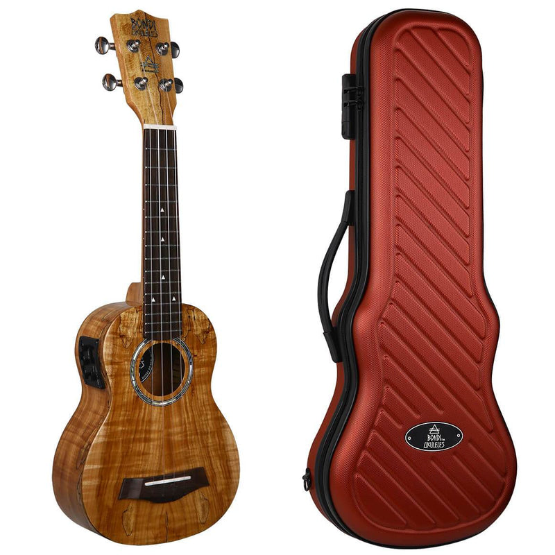 Bondi Spalted Maple Soprano Electric Ukulele