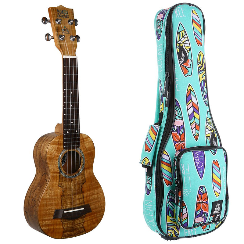 Bondi Spalted Maple Soprano Ukulele Left Handed