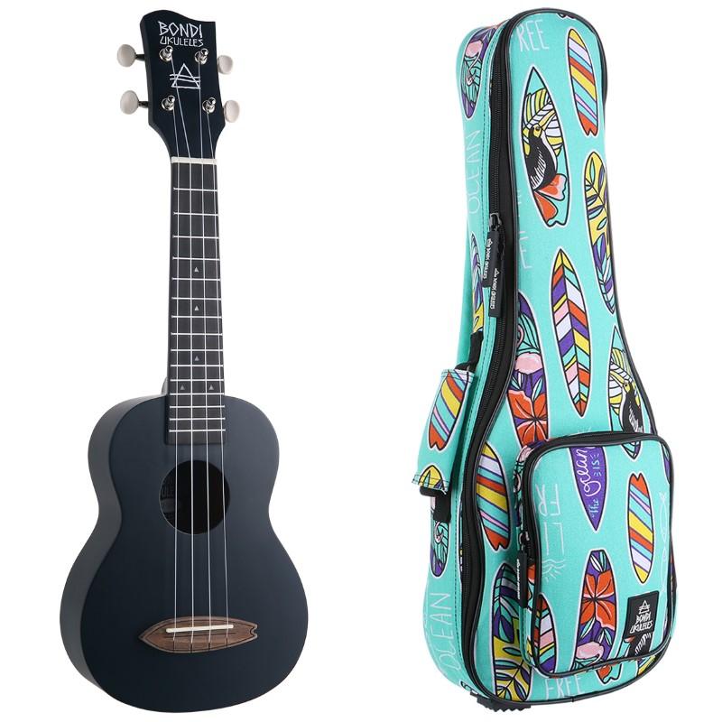 Bondi Surf Rockstar Black Soprano Ukulele