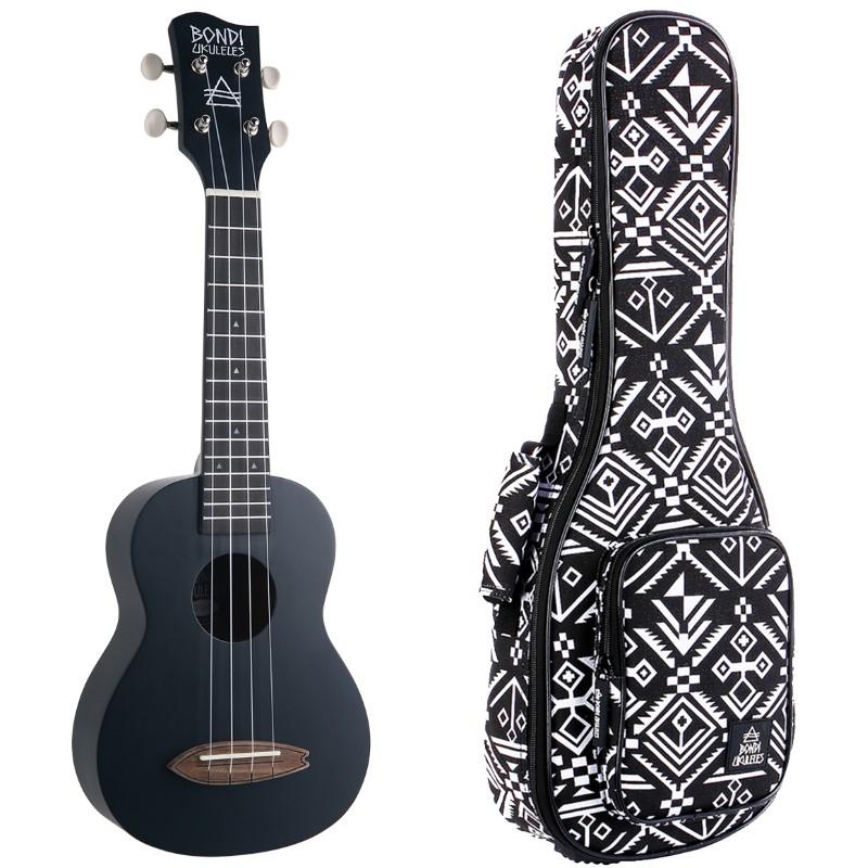 Bondi Surf Rockstar Black Soprano Ukulele