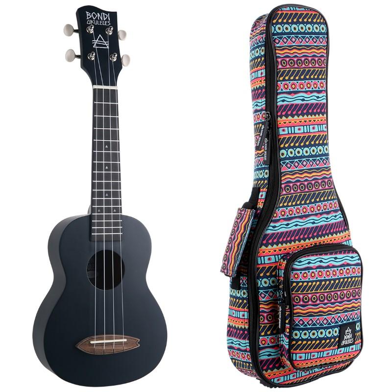 Bondi Surf Rockstar Black Soprano Ukulele