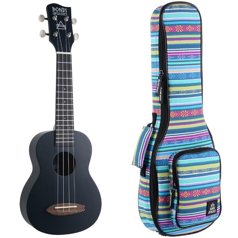 Bondi Surf Rockstar Black Soprano Ukulele