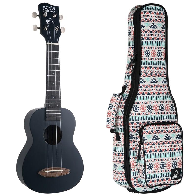 Bondi Surf Rockstar Black Soprano Ukulele