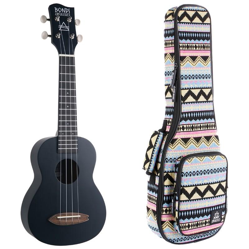 Bondi Surf Rockstar Black Soprano Ukulele