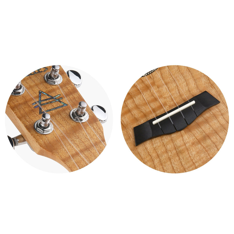 Bondi Tiger Oak Concert Ukulele Left Handed