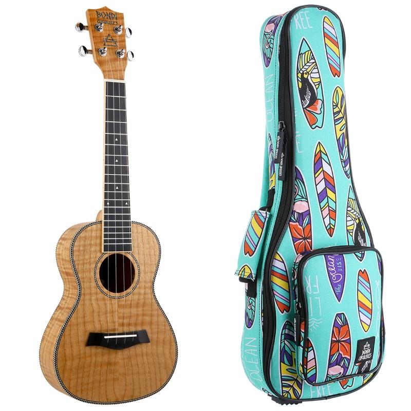 Bondi Tiger Oak Concert Ukulele Left Handed