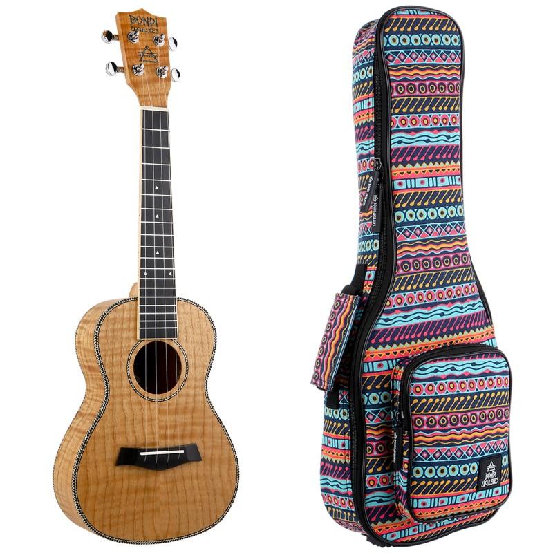 Bondi Tiger Oak Concert Ukulele Left Handed