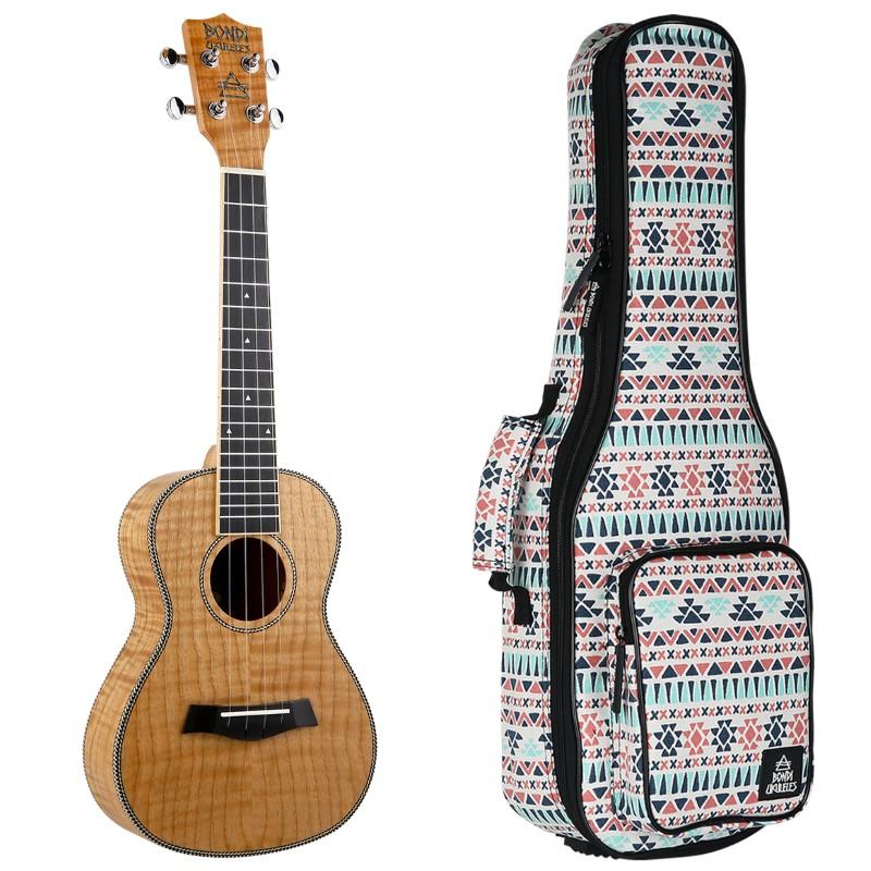 Bondi Tiger Oak Concert Ukulele Left Handed