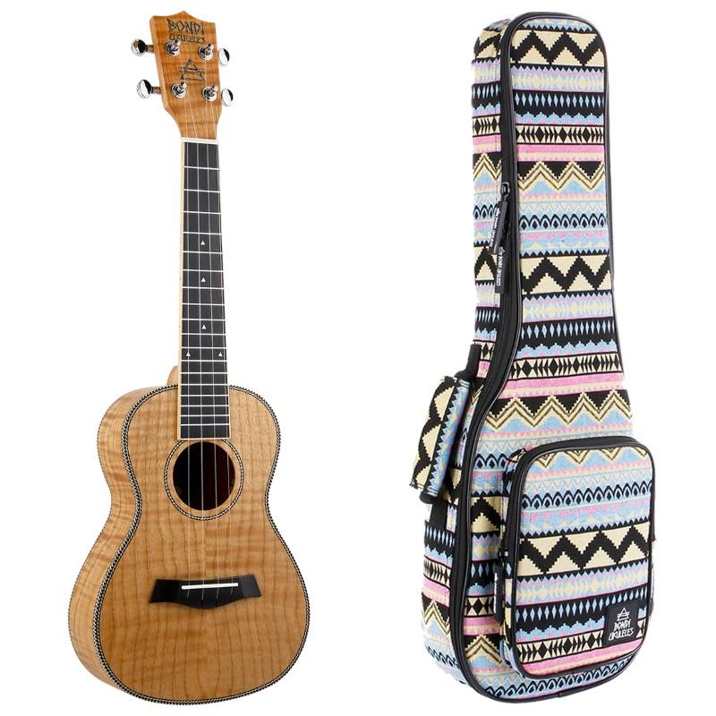 Bondi Tiger Oak Concert Ukulele Left Handed