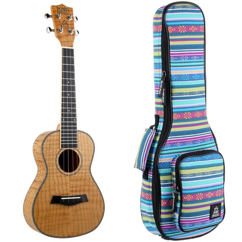 Bondi Tiger Oak Concert Ukulele Left Handed
