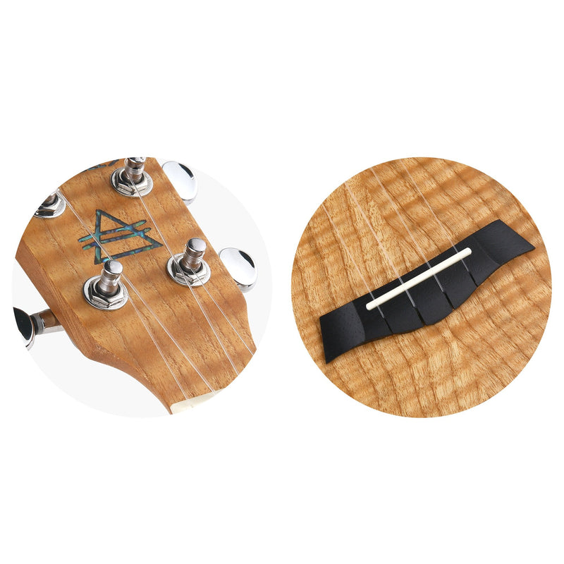 Bondi Tiger Oak Soprano Ukulele Left Handed