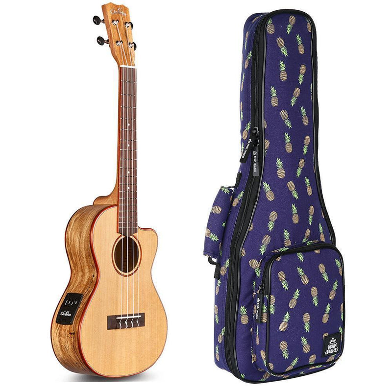 Cordoba 24T-CE Spruce & Spalted Maple Tenor Electric Ukulele