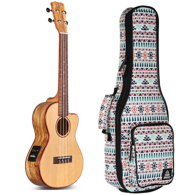 Cordoba 24T-CE Spruce & Spalted Maple Tenor Electric Ukulele