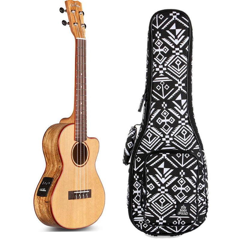 Cordoba 24T-CE Spruce & Spalted Maple Tenor Electric Ukulele