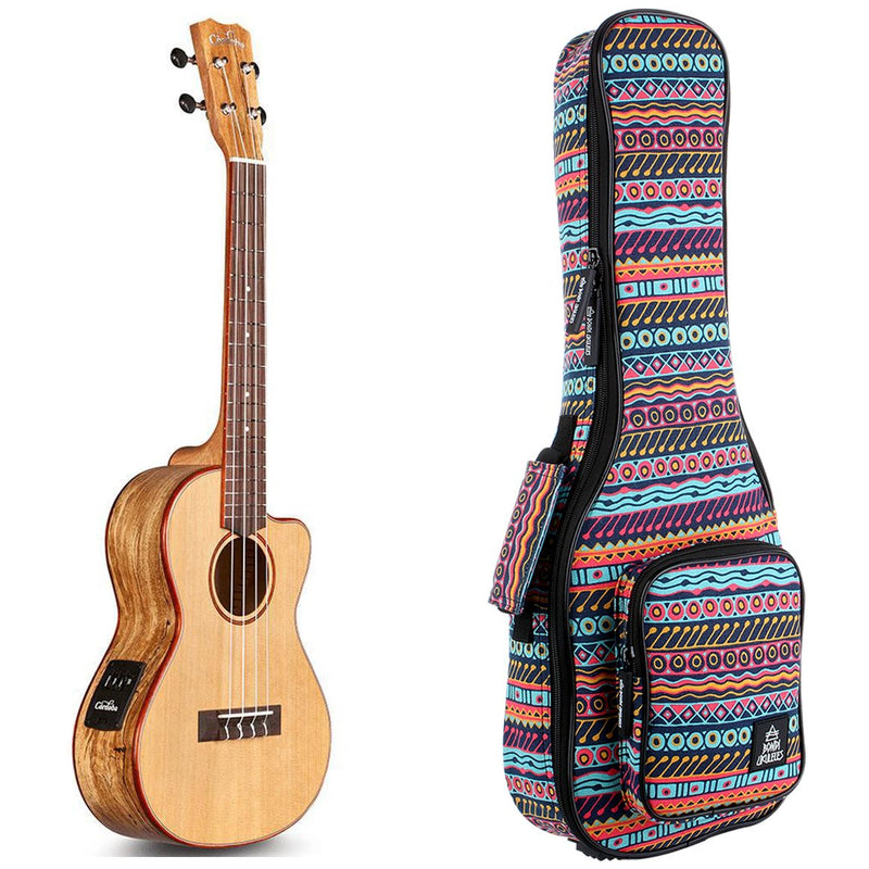 Cordoba 24T-CE Spruce & Spalted Maple Tenor Electric Ukulele