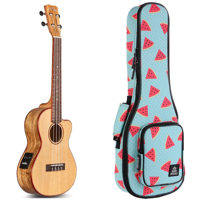 Cordoba 24T-CE Spruce & Spalted Maple Tenor Electric Ukulele