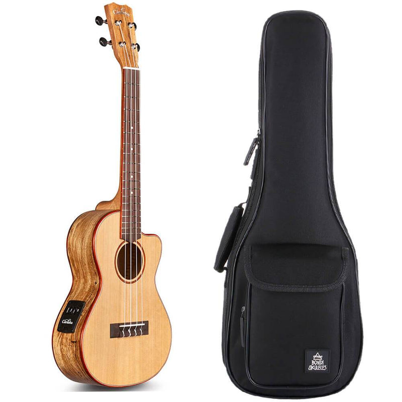 Cordoba 24T-CE Spruce & Spalted Maple Tenor Electric Ukulele