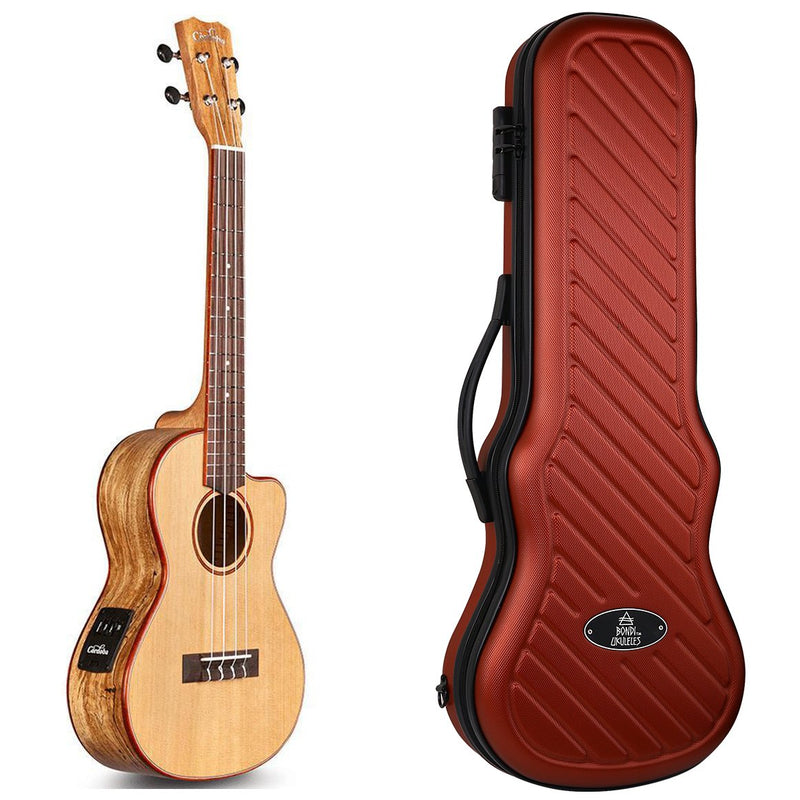 Cordoba 24T-CE Spruce & Spalted Maple Tenor Electric Ukulele