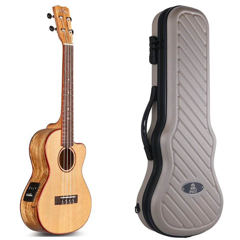 Cordoba 24T-CE Spruce & Spalted Maple Tenor Electric Ukulele