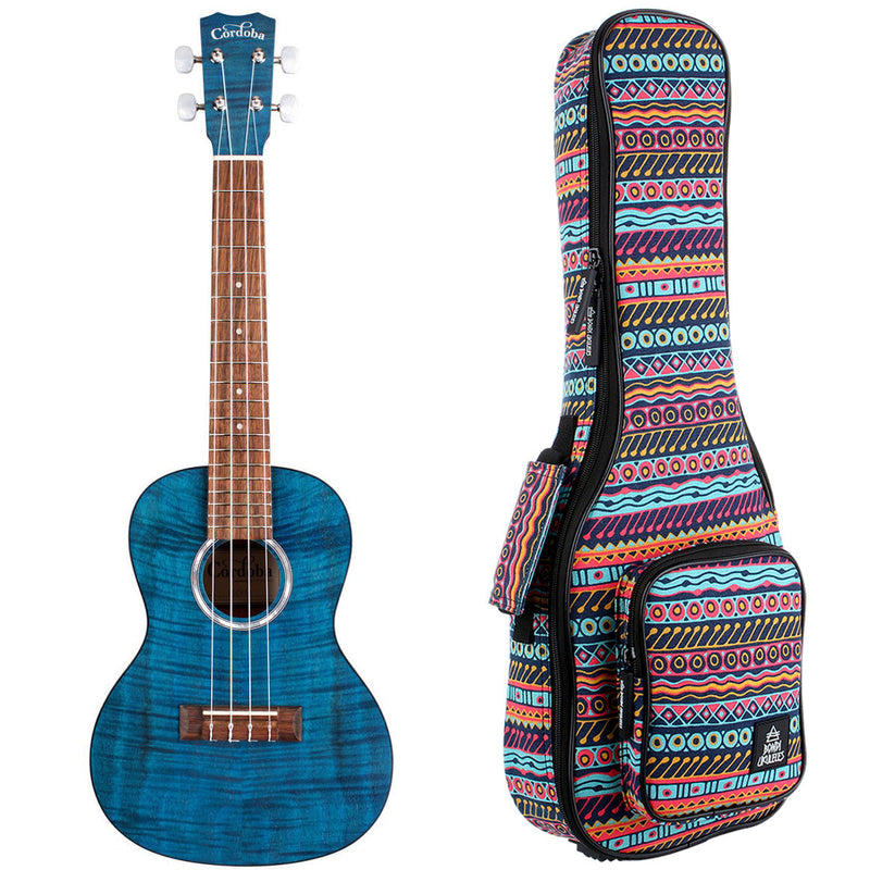 Cordoba CO-15CFMSB Concert Ukulele - Sapphire Blue