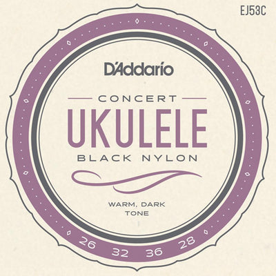 D'Addario Pro Arte Rectified Black Nylon Ukulele Strings for Concert