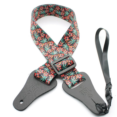 Ukulele Strap - Made in Australia - Hibiscus Red