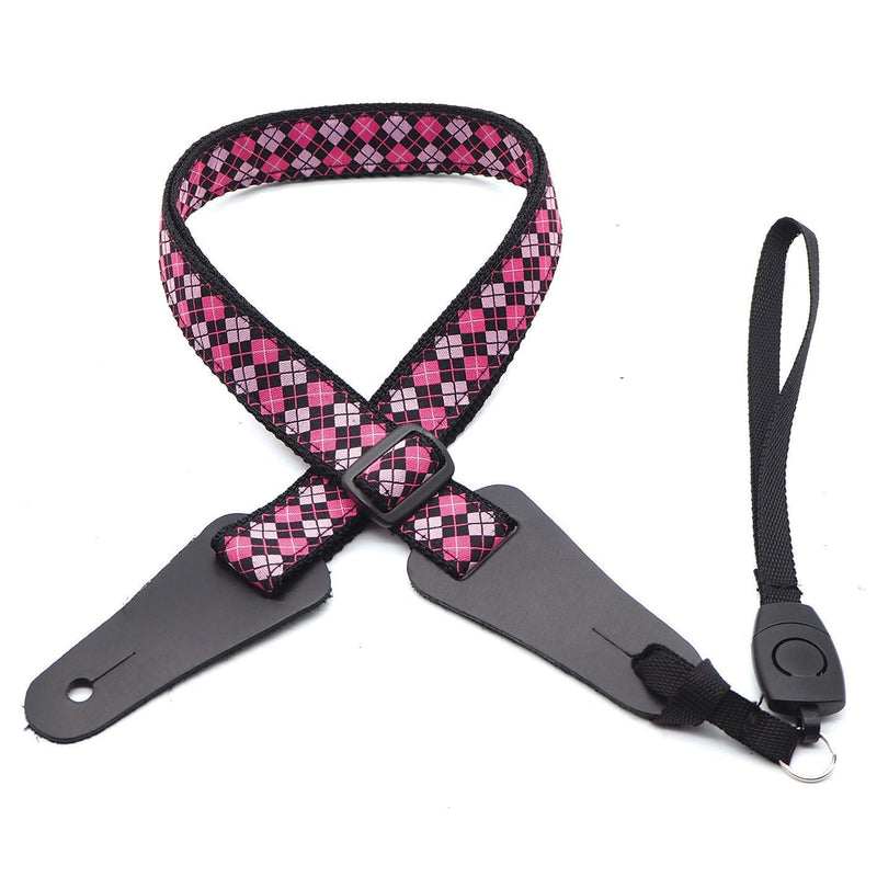 Ukulele Strap - Made in Australia - Pink Weave