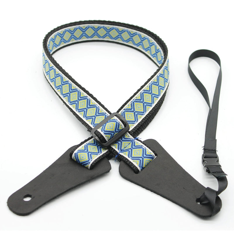 Ukulele Strap - Made in Australia - Tile Blue