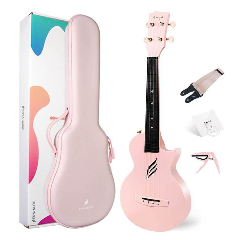 Enya Nova U Carbon Concert Pink Electric Ukulele