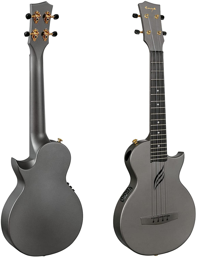 Enya Nova U Carbon Tenor Pro Ukulele - Electric - Black