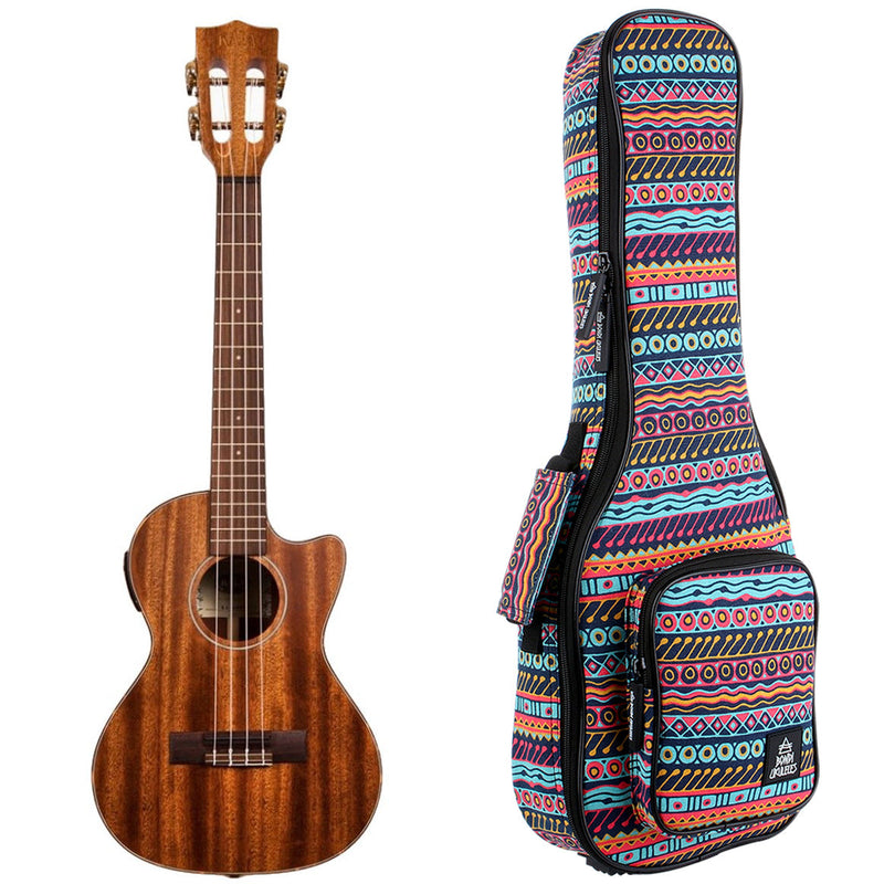 Kala All Solid Mahogany Cutaway Tenor Electric Ukulele