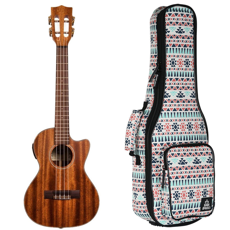 Kala All Solid Mahogany Cutaway Tenor Electric Ukulele