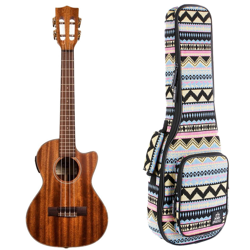 Kala All Solid Mahogany Cutaway Tenor Electric Ukulele