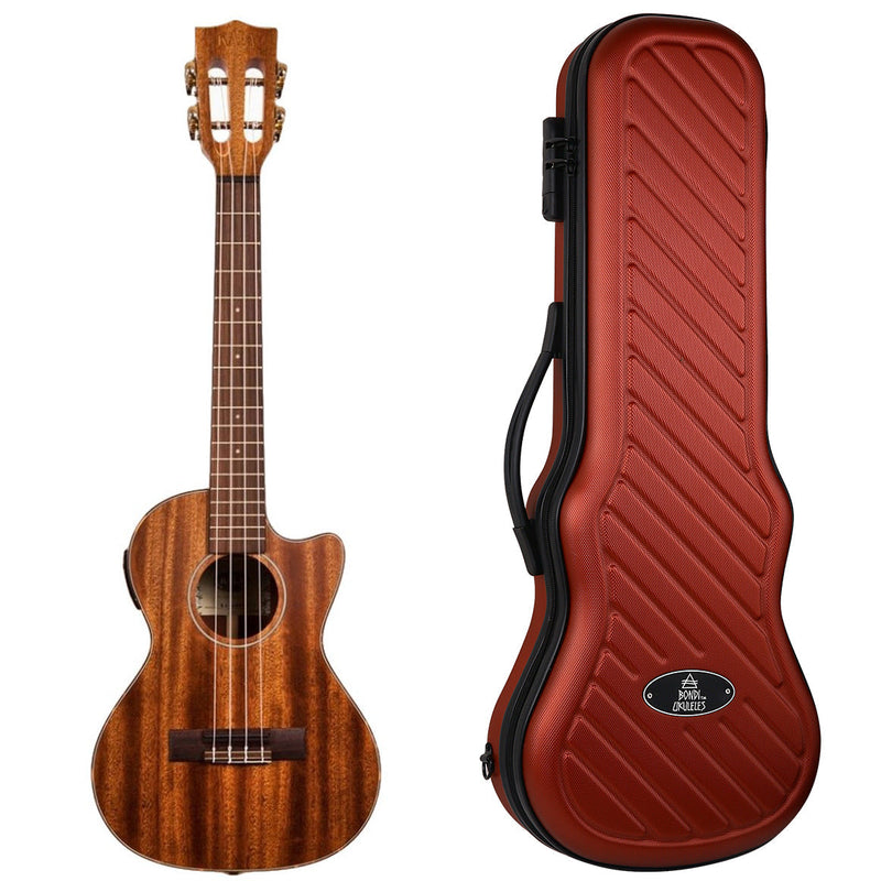 Kala All Solid Mahogany Cutaway Tenor Electric Ukulele