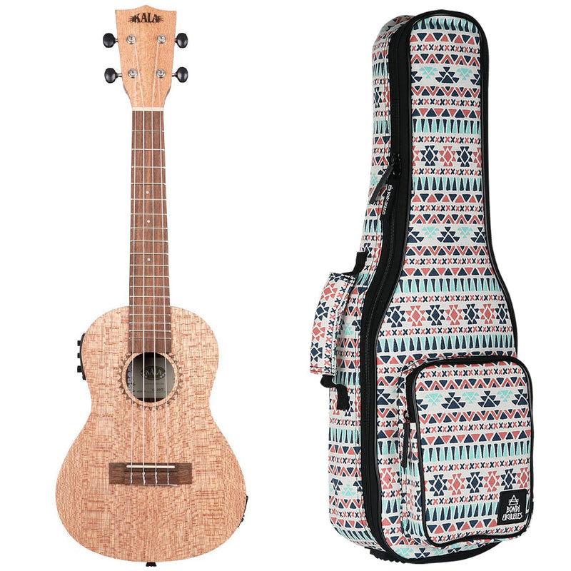 Kala Burled Meranti Concert Electric Ukulele