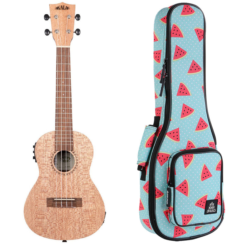 Kala Burled Meranti Concert Electric Ukulele