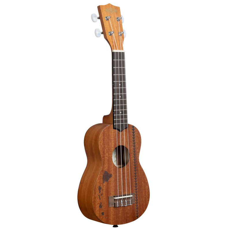 Kala Satin Mahogany Hawaiian Tattoo Soprano Ukulele