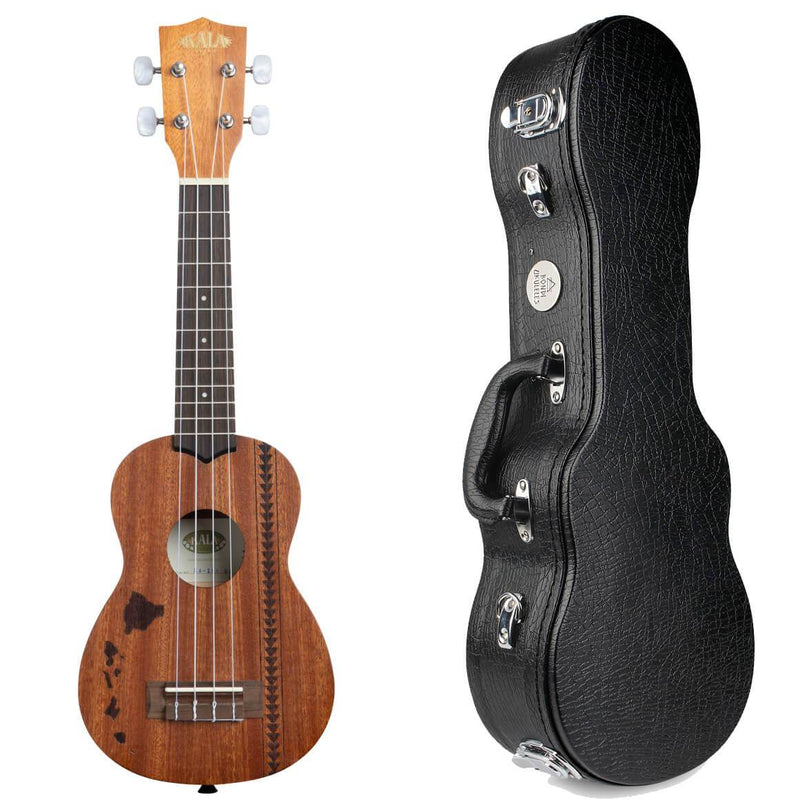 Kala Satin Mahogany Hawaiian Tattoo Soprano Ukulele