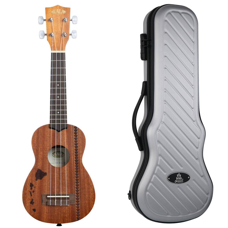 Kala Satin Mahogany Hawaiian Tattoo Soprano Ukulele