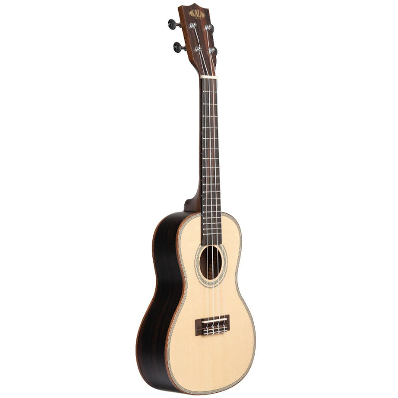 Kala Solid Spruce Top Striped Ebony Body Concert Ukulele