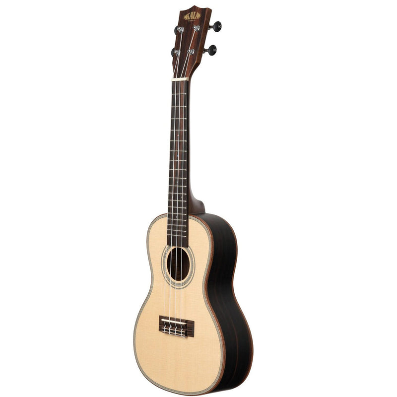 Kala Solid Spruce Top Striped Ebony Body Concert Ukulele