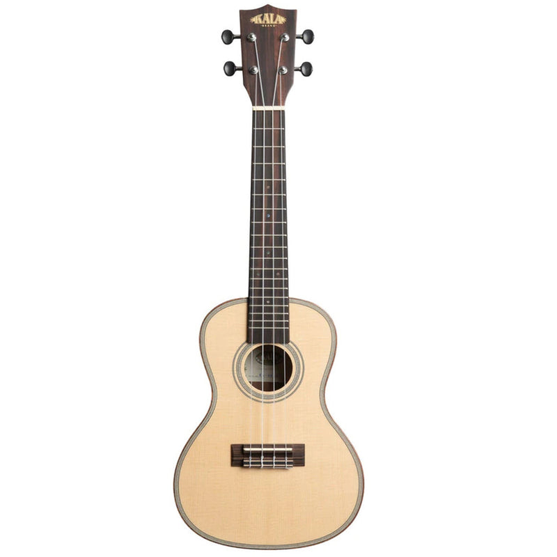 Kala Solid Spruce Top Striped Ebony Body Concert Ukulele