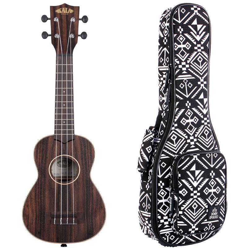 Kala Striped Ebony Soprano Ukulele