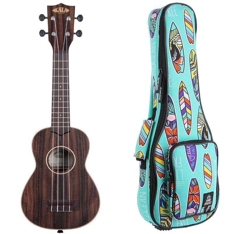 Kala Striped Ebony Soprano Ukulele
