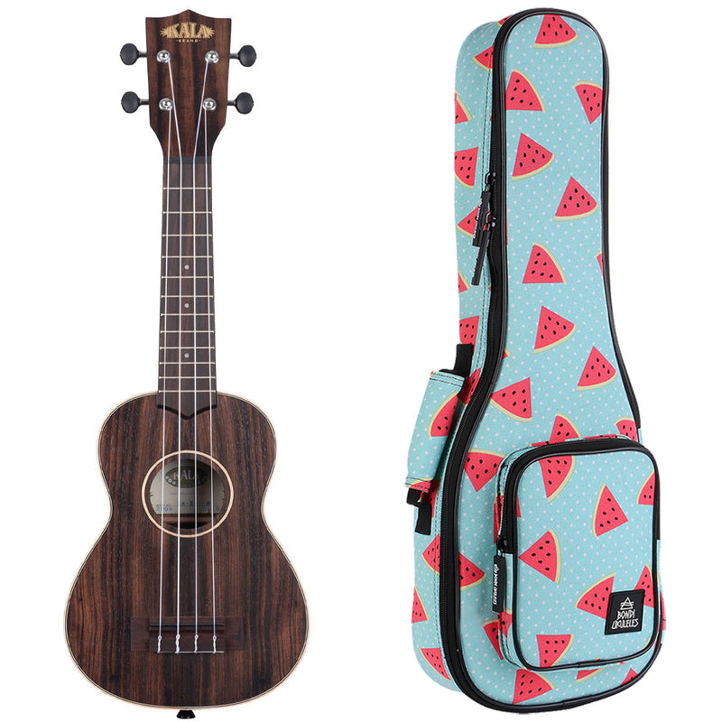 Kala Striped Ebony Soprano Ukulele